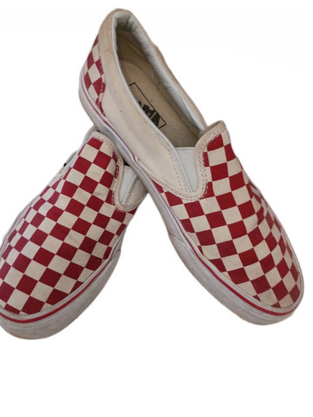 🏁 Vans Classic Checkerboard Slip On Red White It Shoe Of The Season 🔥